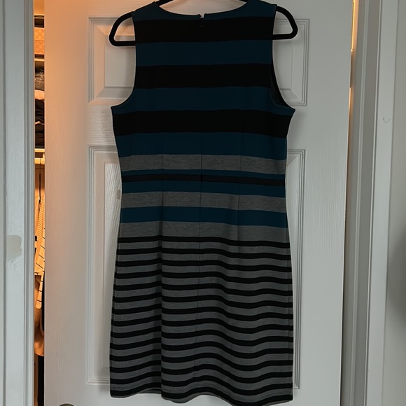 Loft Multi-stripe Sheath Dress Size 10 NWOT - Picture 2 of 6